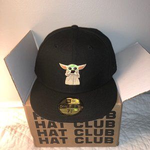 Fitted Cap Baby Yoda Drinking Soup